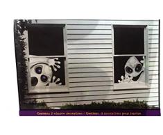 Greenbriar International Halloween-Fensterdekoration, Fensterbild, Wandbild – Gruselige Halloween-Fensterdekoration Halloween 14 x 14 inches Spooky Aliens