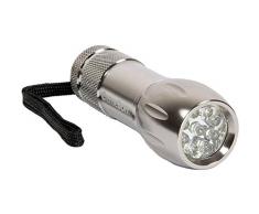 Camelion Taschenlampe CT4004 mit 9 LED, Aluminium, inklusive 3 Batterien AAA R03 302 00011