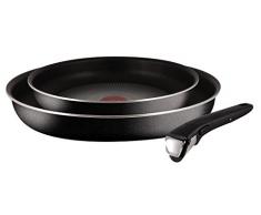 Tefal L2009002 Pfannen-Set - Ingenio 5 Essential, schwarz, 3-teilig - für alle Herde außer Induktion.