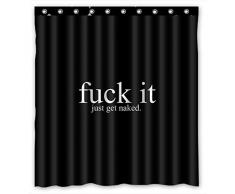 152,4 cm (Breite) X72 (Länge) modischem Style Fuck it just Get Naked Badezimmer Dusche Vorhang – Standard