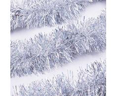 blitzlabs Weihnachtsgirlande Lametta Party Dekoration Silber