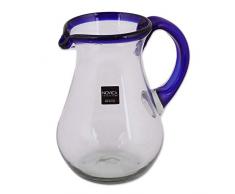 NOVICA 161655 Blue Grace Glaskrug