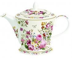 Easy Life Teekanne, Porzellan, Mehrfarbig, 21.5 x 14.5 x 16 cm