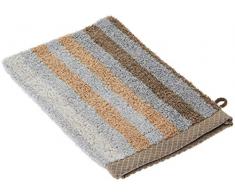LASA Home Waschlappen, 16 x 21, Collection Pure Stripes, Baumwolle, braun, 16 x 21 x 1 cm