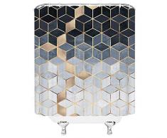 qianliansheji Duschvorhang mit Tiermotiven für Kinder, Dekoration Mädchen geometrisches Muster Blumen Kunst Duschvorhang Lining Landschaftsbild Ölgemälde Gemälde Duschvorhang Set 70 x 70 cm Multi 5482l