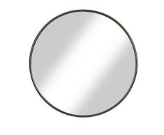 Benjara Wandspiegel, rund, Metallrahmen, klein, bronzefarben/silberfarben