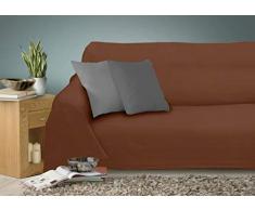 Miracle Home Tagesdecke Caiman, 100% Baumwolle, Braun, 220 x 260 cm