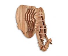 Arte Dal Mondo WD007MA Elefant 3D Puzzles, Wand zu hängen, Holz, 61 x 53 x 44 cm, 31-Einheiten