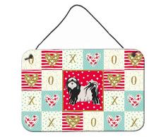 Carolines Treasures Tibetischer Terrier Love Türaufhänger, Wanddekoration, Mehrfarbig