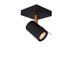 LUCIDE GRONY Wandstrahler, Metall, 5 W, Schwarz, Mattes Gold/Messing