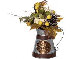 Transpac Blumenstrauß aus Metall, für Harvest-Kürbis, Mehrfarbig