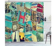 Küche Vorhang für die Dusche von ambesonne, frisch geernteten Oliven Öl Flaschen auf Holz Tisch Gesunde Reif natürlichem Bio, Stoff Badezimmer Decor Set mit Haken, Grün Gelb, Textil, Multi 28, 69W x 75L