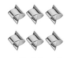 Serviettenring klassisch 5x5 cm 6er Set für Stoffservietten Silber Plated versilbert