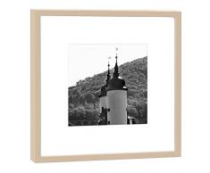 COGNOSCO - Fotografie im Holzrahmen: Brückentor Heidelberg - Fotodruck - Format 27 x 27 cm - Rahmenfarbe beige - Hochwertiges Wandbild, Geschenkidee oder Souvenir aus der Universitätsstadt am Neckar