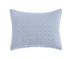 Laura Ashley Classics Chambray Nackenrolle, Baumwolle, Blau