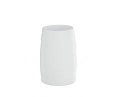 Wenko 22896100 Goa Weiß Zahnputzbecher-/ Zahnbürstenhalter, für Zahnbürste und Zahnpasta, 7,4 x 10,5 x 7,4 cm, Weiß