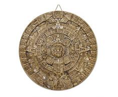 NOVICA Adventskalender 96310 honigfarbener Azteken-Sonnenstein aus Keramik, Hellbraun