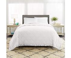 Empyrean Bettwäsche Satin Steppdecke Microfaser Standard Crib weiß