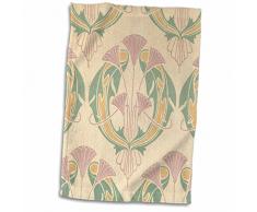3D Rose Lovely Vintage Art Nouveau Mauve Floral Blume Abstrakt Design Handtuch Sport Handtuch 15x22