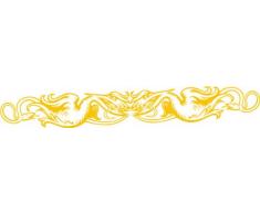 INDIGOS 4051095025788 Wandtattoo w254 Ranken Vögel 96 x 13 cm, gold
