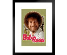 ProFrames Kunstdruck Bob Ross Retro Hochformat Grün Retro 20x26 inches Matted Framed Poster