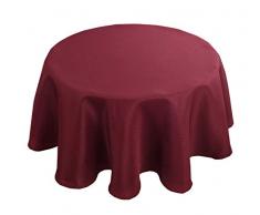 Biscaynebay Stoff-Tischdecken, wasserabweisend, auslaufsicher, für Esszimmer, Küche, Hochzeit und Partys 60 R burgunderfarben