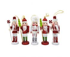Seevy Nussknacker aus Holz, mit Soldaten, 5 Stück 5pcs-c