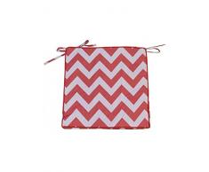 Homemaison Chevron Stuhlkissen, Polyester, Rot, 40 x 40 cm