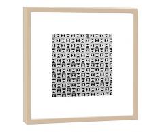 COGNOSCO - Fotografie im Holzrahmen: Hortenkachel Eiermann Stuttgart - Fotodruck - Format 27 x 27 cm - Rahmenfarbe beige - Hochwertiges Wandbild, Geschenkidee oder Souvenir aus aus Baden-Württemberg