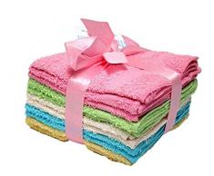 BEST PRODUCT Beste Produkt Deluxe 100% Baumwolle Waschlappen, Maschinenwaschbar Reinigung Hadern, Waschlappen für Badezimmer, Farben Kann variieren – 10 Pack