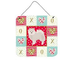 Carolines Treasures Japanischer Spitz Love Türaufhänger, Wanddekoration, Mehrfarbig