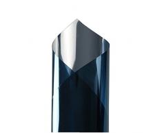 soqool One Way Spiegel Fenster Film Statische Solar Film tagsüber Sichtschutz verspiegelt Tint, Hitze Contral und Sonne Strahlen Reflektierende PVC-Folie für Home/Office/Building Fenster Glas, 58,4 x 199,9 cm 17.7x78.7 L-blue