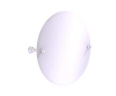 Allied Brass Carolina Collection Frameless Round Tilt Mirror with Beveled Edge Wandspiegel, Chrom seidenglänzend