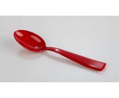 Kimmel Mokkalöffel Kinderlöffel Espressolöffel klein 6 Stück, Kunststoff, Rot