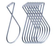 Outus Deckenhaken Clips Deckenhaken T-Bar Clips Drop Decken Clips für Büro, Klassenzimmer, Zuhause und Hochzeit Dekoration, Hängeschild von hängenden Fliesen/Gitter/Drop Decken 50 Packs Silberweiß