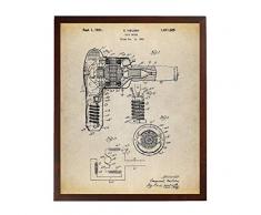 Turnip Designs TNP109 Haartrockner, Vintage-Design, Lackposter, Kunstdruck, Badezimmer, Wanddekoration, Friseursalon, Deko, für Mädchen