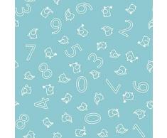 Rubio Hogar Blond Haus Nestchen Zahlen, Baumwolle, Blau, Einzelbett, 60 x 40 x 3 cm