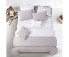 Riverbrook Home Alexander Schmusetuch und Decke, Komplett/Queen-Set, 8 Stück, Grau/Weiß