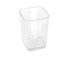 Home Zahnputzbecher Rahmen, Acryl, transparent, 7 x 7 x 10 cm