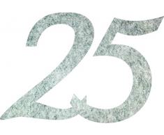 Petras Bastel News Streudeko, Fliz, Grau-meliert, 18 x 12 x 3 cm, 25-Einheiten