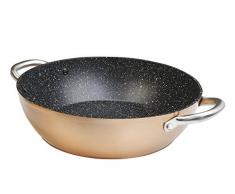 wecook Kochtopf, geschmiedetes Aluminium, schwarz und kupfer, 28 cm