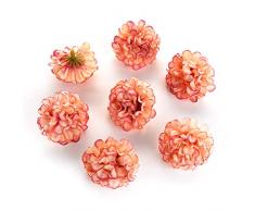 Seidenblumen in Großhandel Kunstblumen Köpfe DIY Kunstseide Blumen Kopf für Zuhause Hochzeit Party Dekoration Kranz Geschenk-Box Scrapbooking Kunstblumen 30 Stück 4 cm Champagne Red