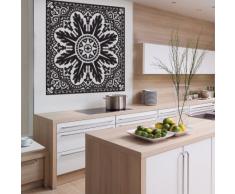 INDIGOS WG30246-90 Wandtattoo w246 Blume Ranke Orient Wandaufkleber 120 x 120 cm, silber