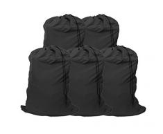 YETHAN Wäschesack, extra groß, Schwarz, für Reisen, mit Kordelzug, 76,2 x 101,6 cm, für College, Schlafheim und Wohnungsbewohner.