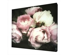 CCRETROILUMINADOS Beleuchteter Rosenstrauß mit LED-Beleuchtung, Methacrylat, Mehrfarbig, 60 x 60 cm