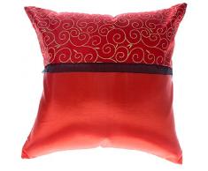 Avarada 40,6 x 40,6 cm (40 x 40 cm) gestreiftes Band dekorativer Überwurf-Kissenbezug für Sofa Couch Stuhl Bett Einsatz nicht enthalten Reißverschluss, Polyester, rot, 16x16