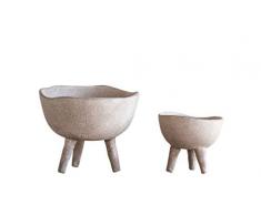 Creative Co-op Blumentopf, Terrakotta, matt, groß, Taupe