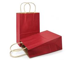 AZOWA Geschenktüten aus Kraftpapier mit Henkeln