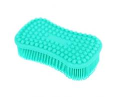 TOPHOME Reinigungsbürste Mehrzweck-Schrubber für Küche, Silikon-Schwamm, Pinsel, Topf, Schüssel, Waschen von Obst und Gemüse, Topflappen grün