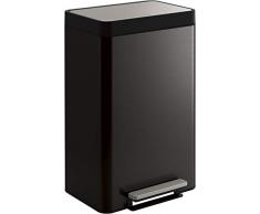 Kohler K-20940-STW Tret-Abfalleimer, 13 Liter Doppelbeschichtung Dual Liner Schwarzer Edelstahl